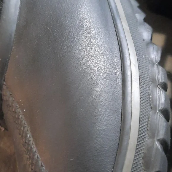 Sorel Black Leather Ankle Rubber Sherpa Lined Boots NL2135-010 Size 9 - Picture 7 of 16